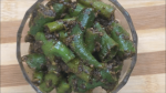 Instant pickle of green chillies